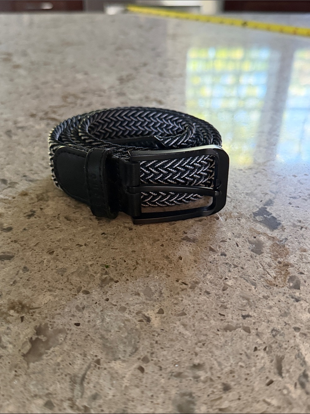 GHOST Men's Woven Elastic Belt - Black & White